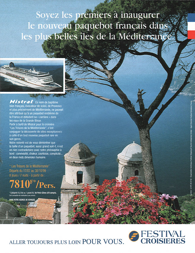 Publicité Festival Croisieres 1999